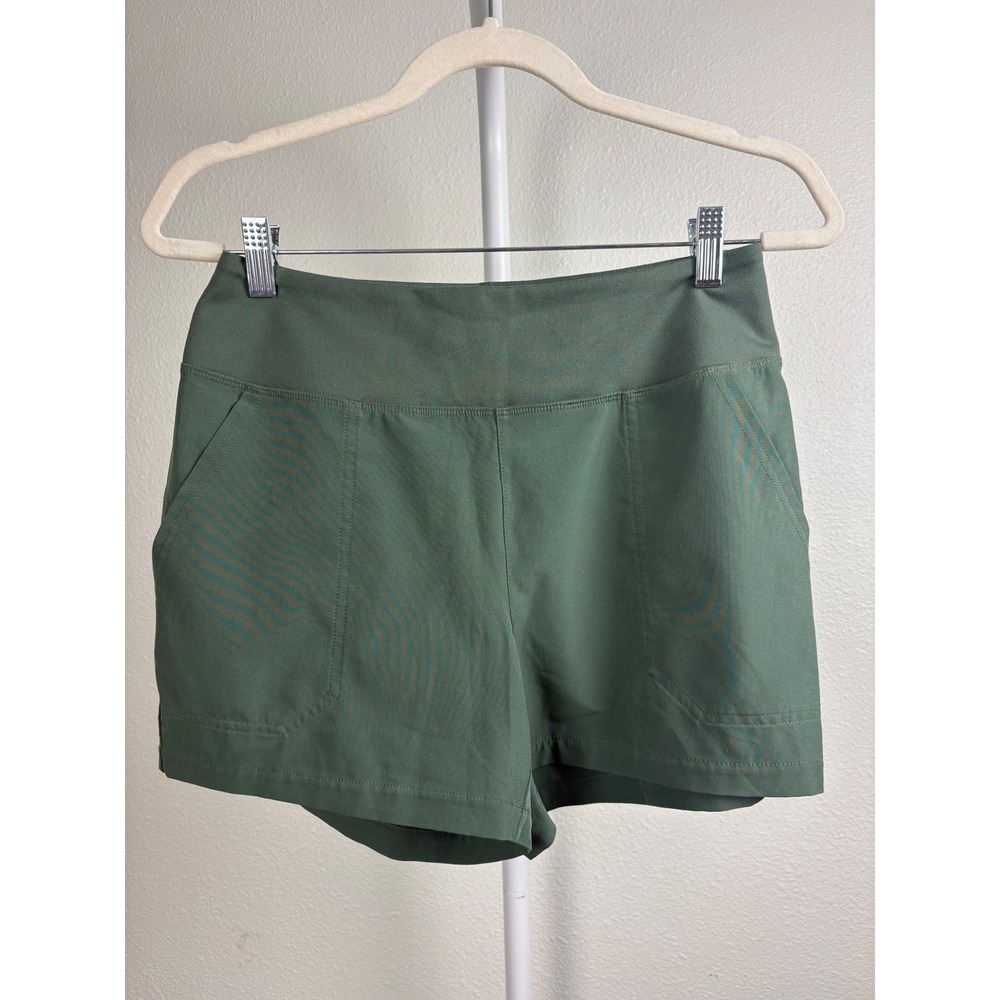 Patagonia Happy Hike Shorts Womens Small Green Stretch Trail Athletic 57305 - Picture 2 of 7